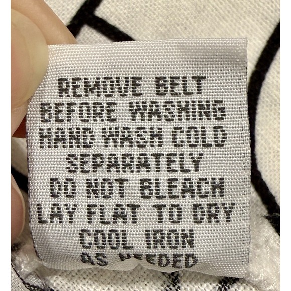 Giorgio Fiorlini Faux Wrap Skirt Womens Medium Linen Blend Black‎ & White Floral - Picture 6 of 7